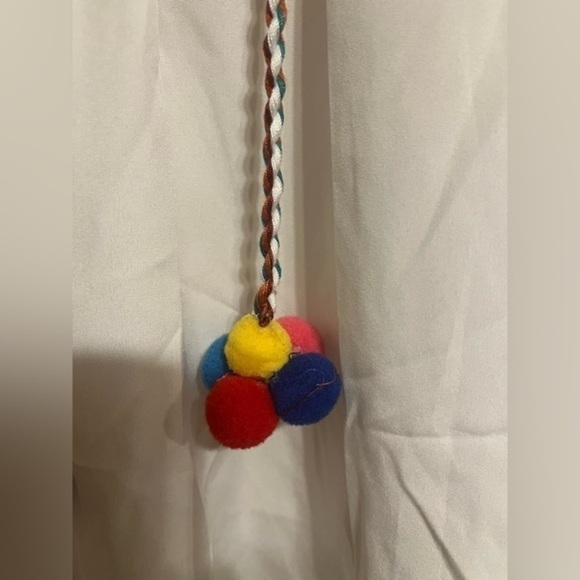 NWT Floerns Women's Ruffle Striped Mexican Embroidered Babydoll Blouse Top sz M - Picture 7 of 9